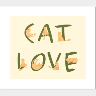 Cat love Posters and Art